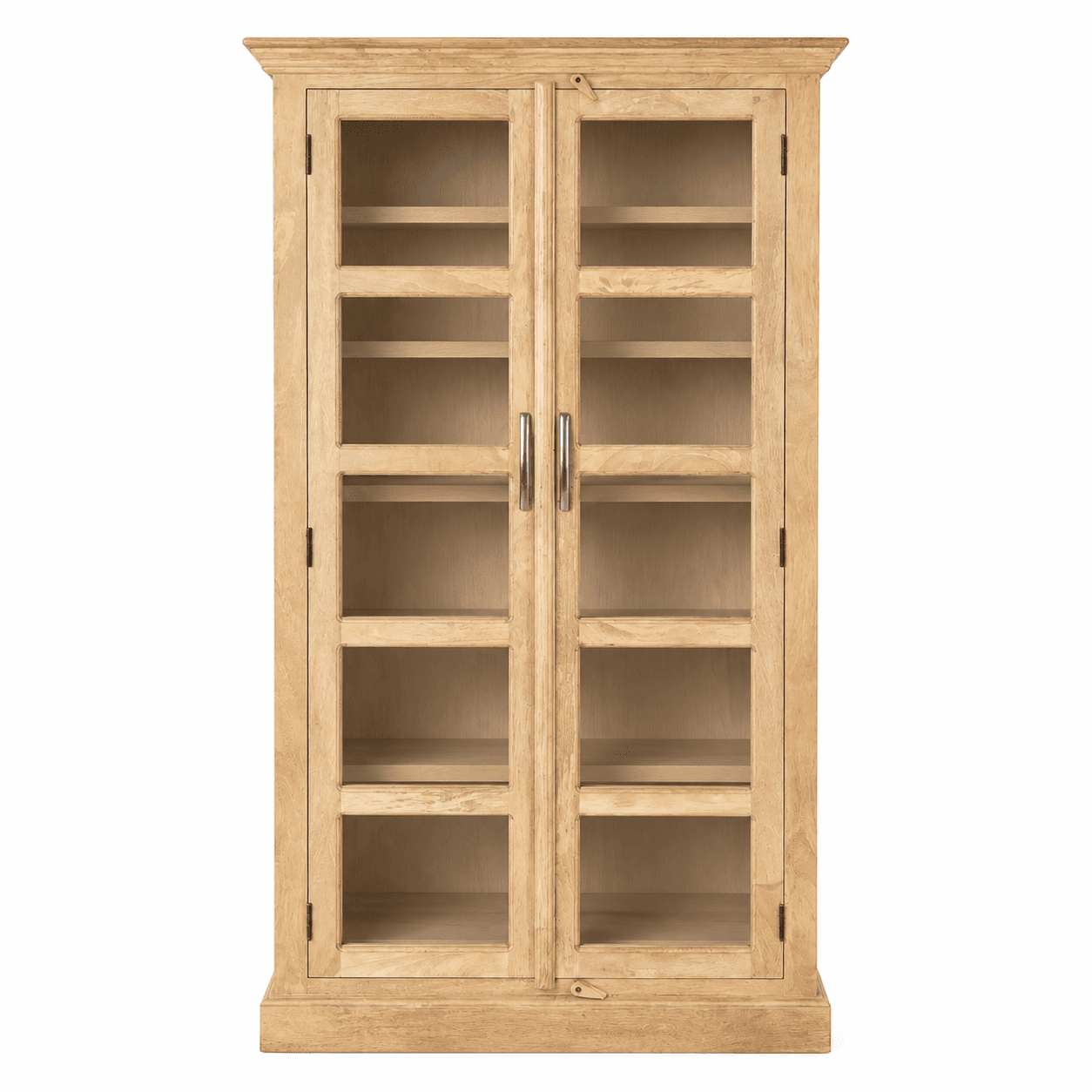 Glass Panel Bookshelf Cabinet